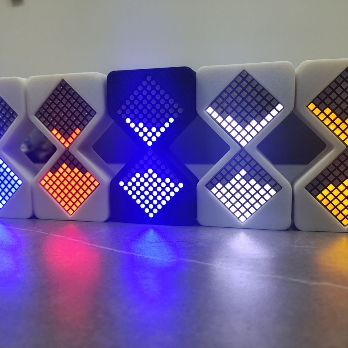Electronic Hourglass Saibo Gravity Induction Technology DIY Black Technology Time Clock Device Multi-color Square Light