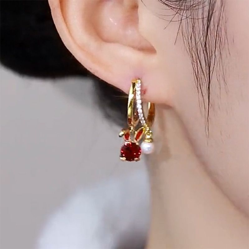 High-grade Pearl Zircon Earrings