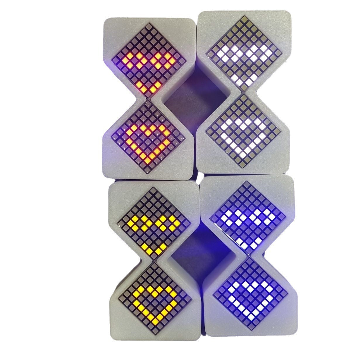 Electronic Hourglass Saibo Gravity Induction Technology DIY Black Technology Time Clock Device Multi-color Square Light